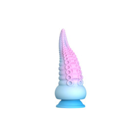 Gode ventouse tentacule Kraken 18 cm rose et bleu 